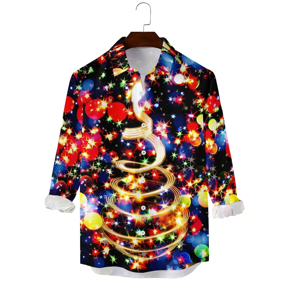 Men's Casual Printed Long Sleeve Shirt 2311000065
