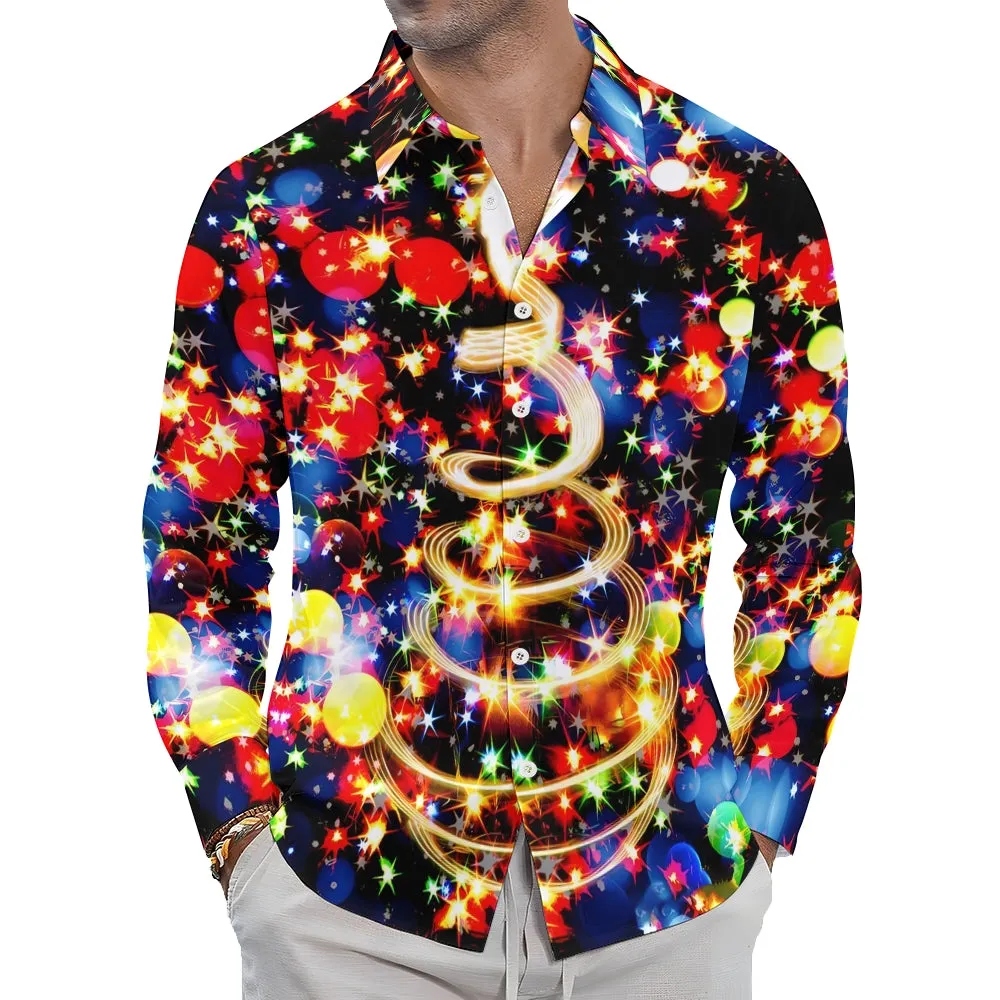 Men's Casual Printed Long Sleeve Shirt 2311000065