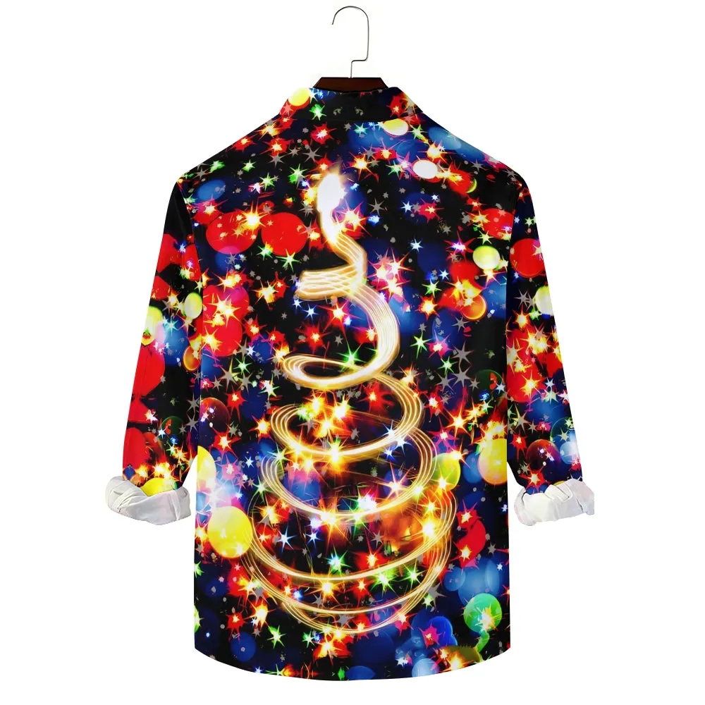 Men's Casual Printed Long Sleeve Shirt 2311000065