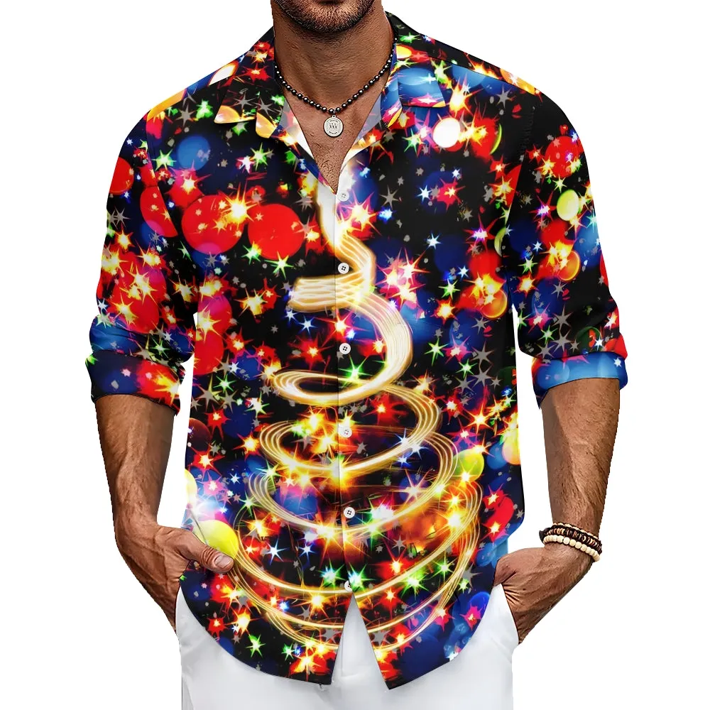 Men's Casual Printed Long Sleeve Shirt 2311000065