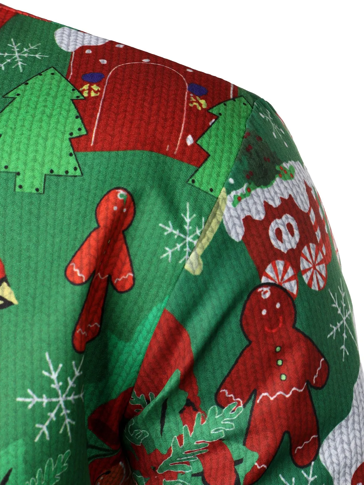 Men's Christmas Funny Outfit Holiday Party Ugly Long Sleeve Shirt