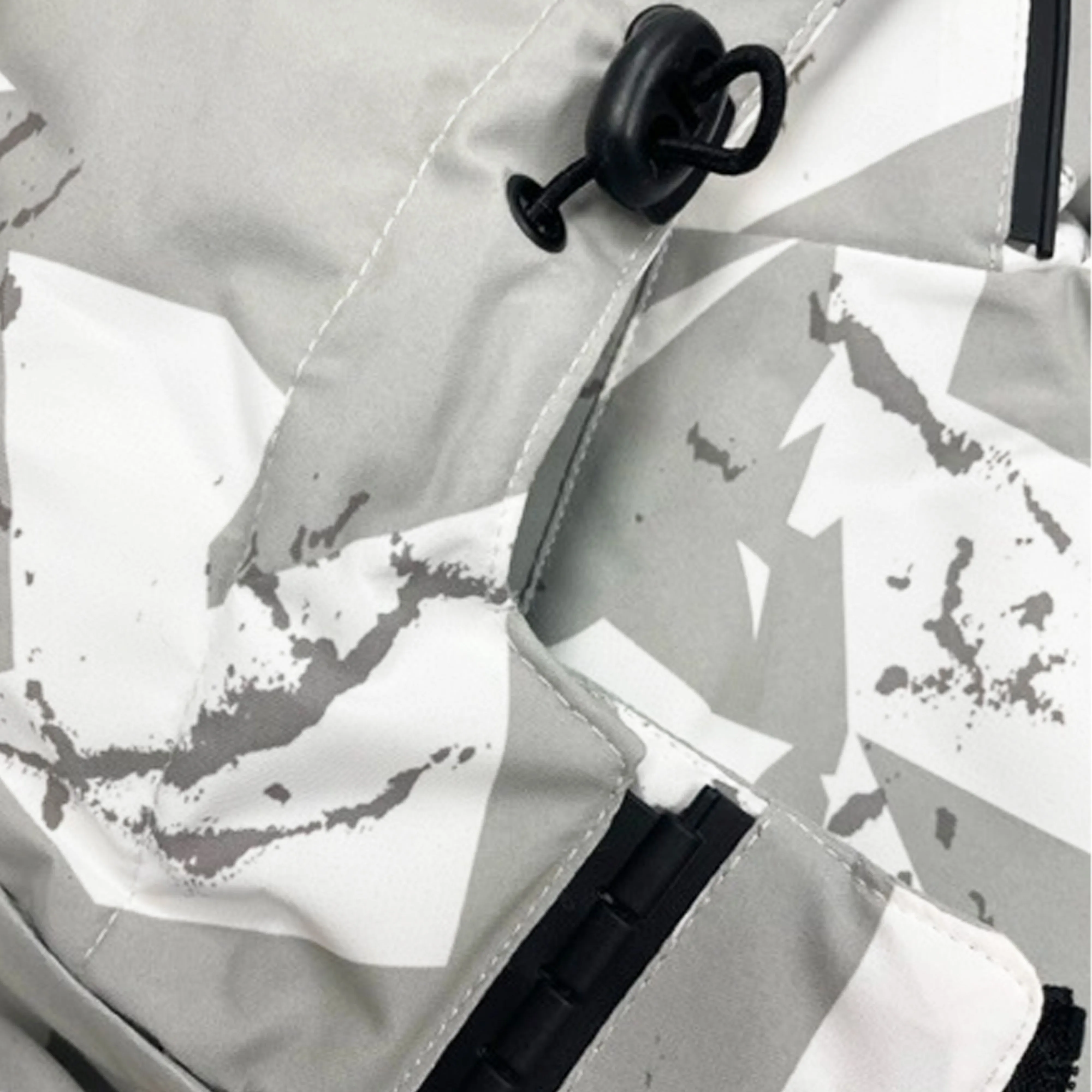 Men’s Padded Waterproof Camo Coat - White