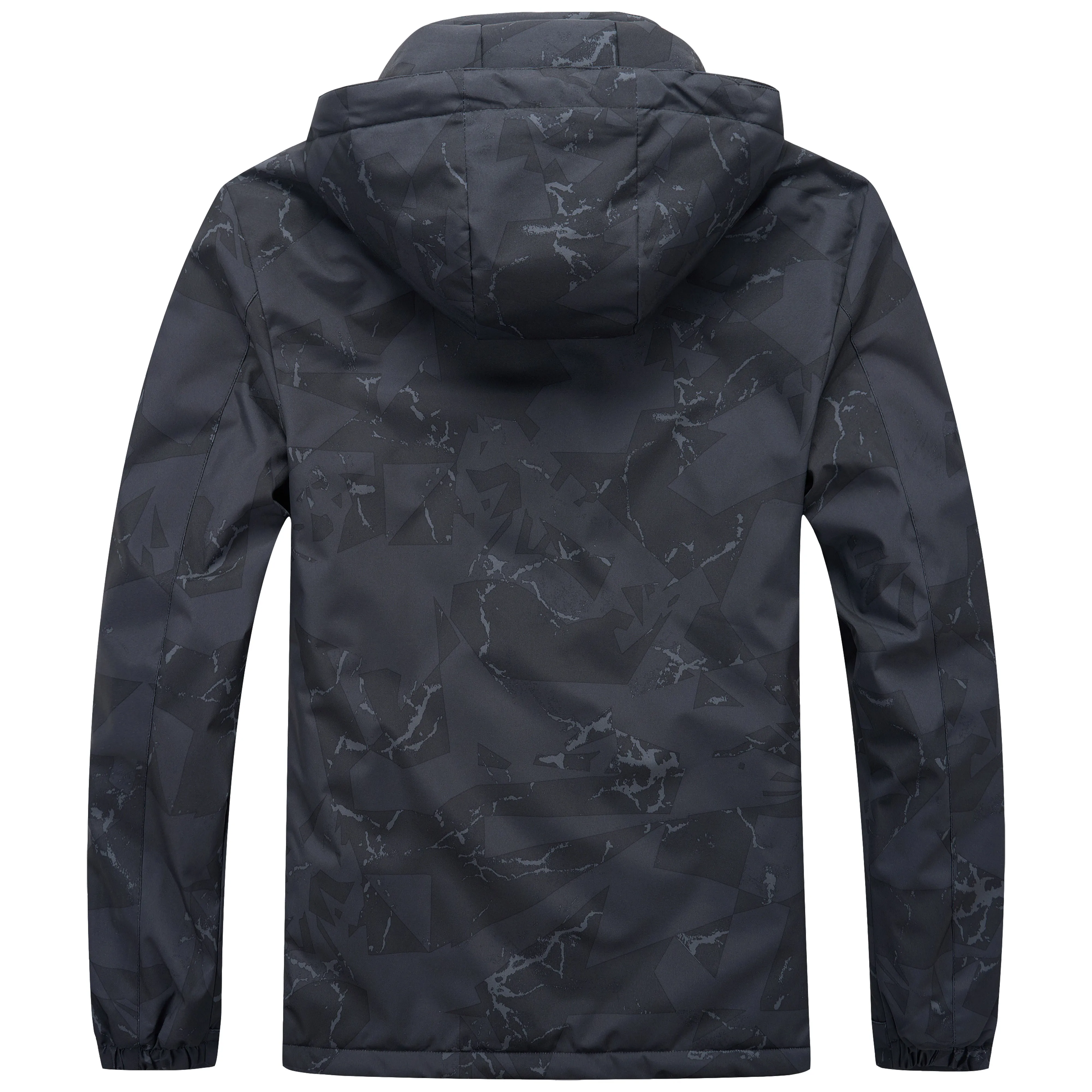 Men’s Padded Waterproof Camo Coat - White