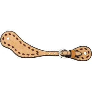 Men's Roughout Spur Straps with Buckstitch