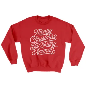 Merry Christmas Ya Filthy Animal Funny Movie Men/Unisex Ugly Sweater