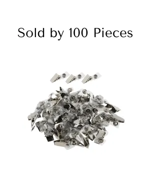 Metal ID Clip with Transparent PVC Straps | 100pcs