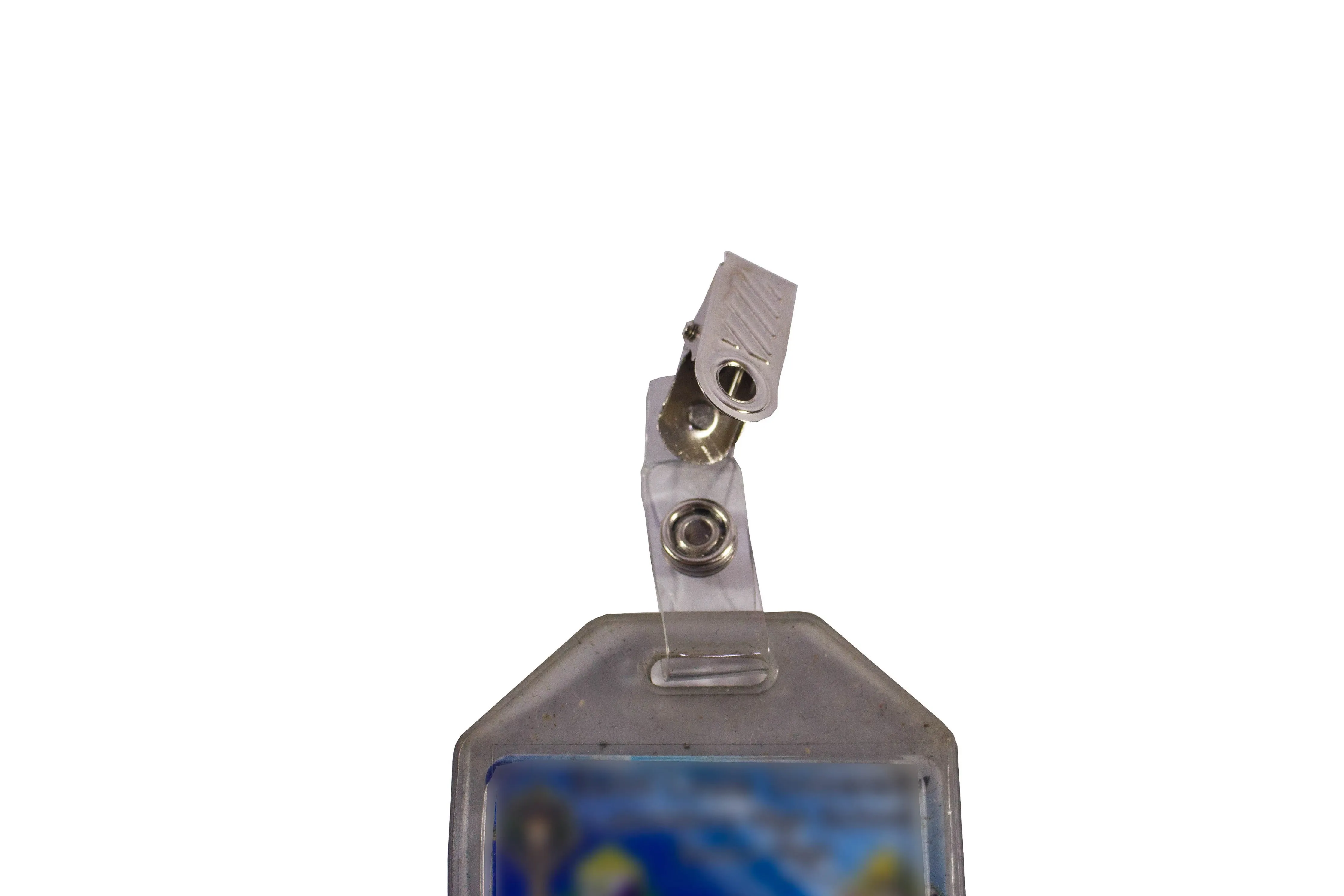 Metal ID Clip with Transparent PVC Straps | 100pcs