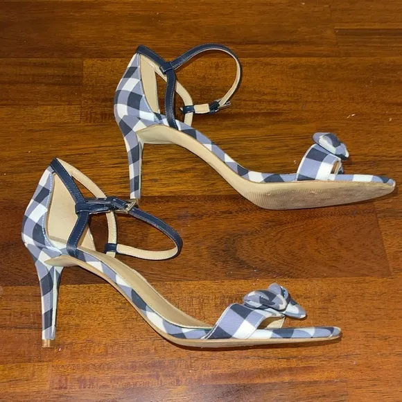 Michael Michael Kors Womens Pippa Leather Open Toe heels. Size 8.5M. Checkered