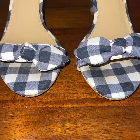 Michael Michael Kors Womens Pippa Leather Open Toe heels. Size 8.5M. Checkered