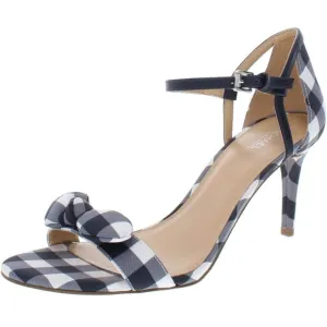 Michael Michael Kors Womens Pippa Leather Open Toe heels. Size 8.5M. Checkered