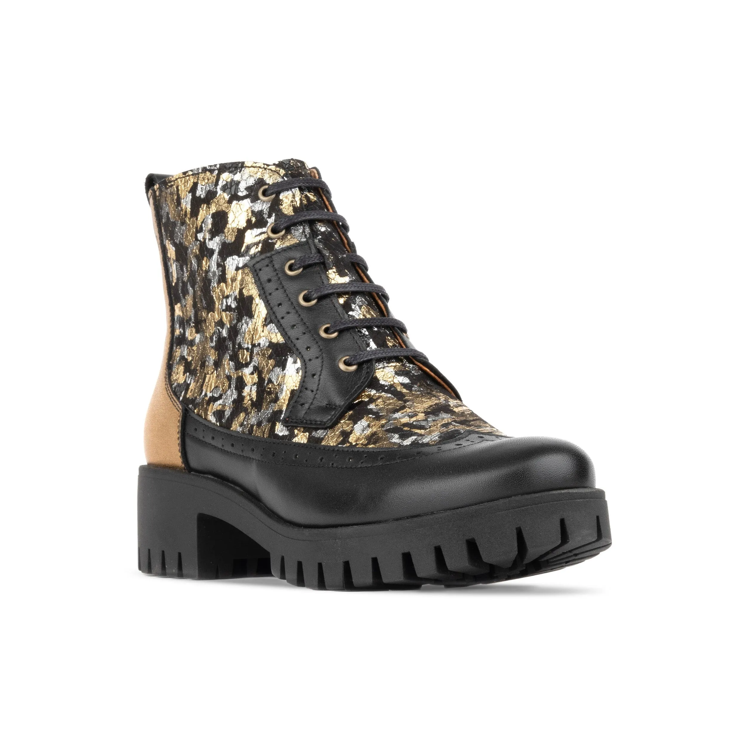 Milliner Platform - Black & Gold Shimmer