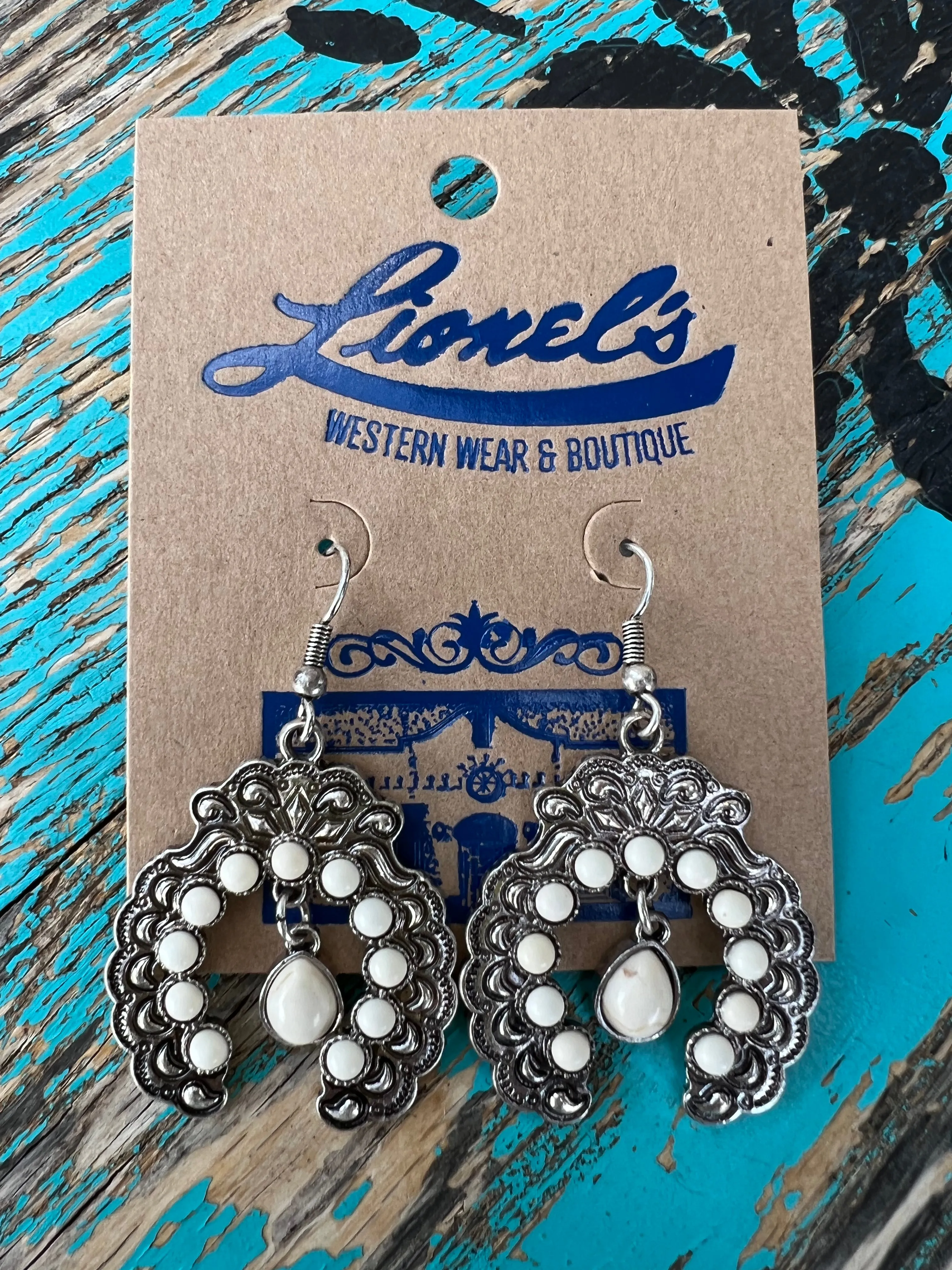 Mini Squash w/ Cream Stones Earring