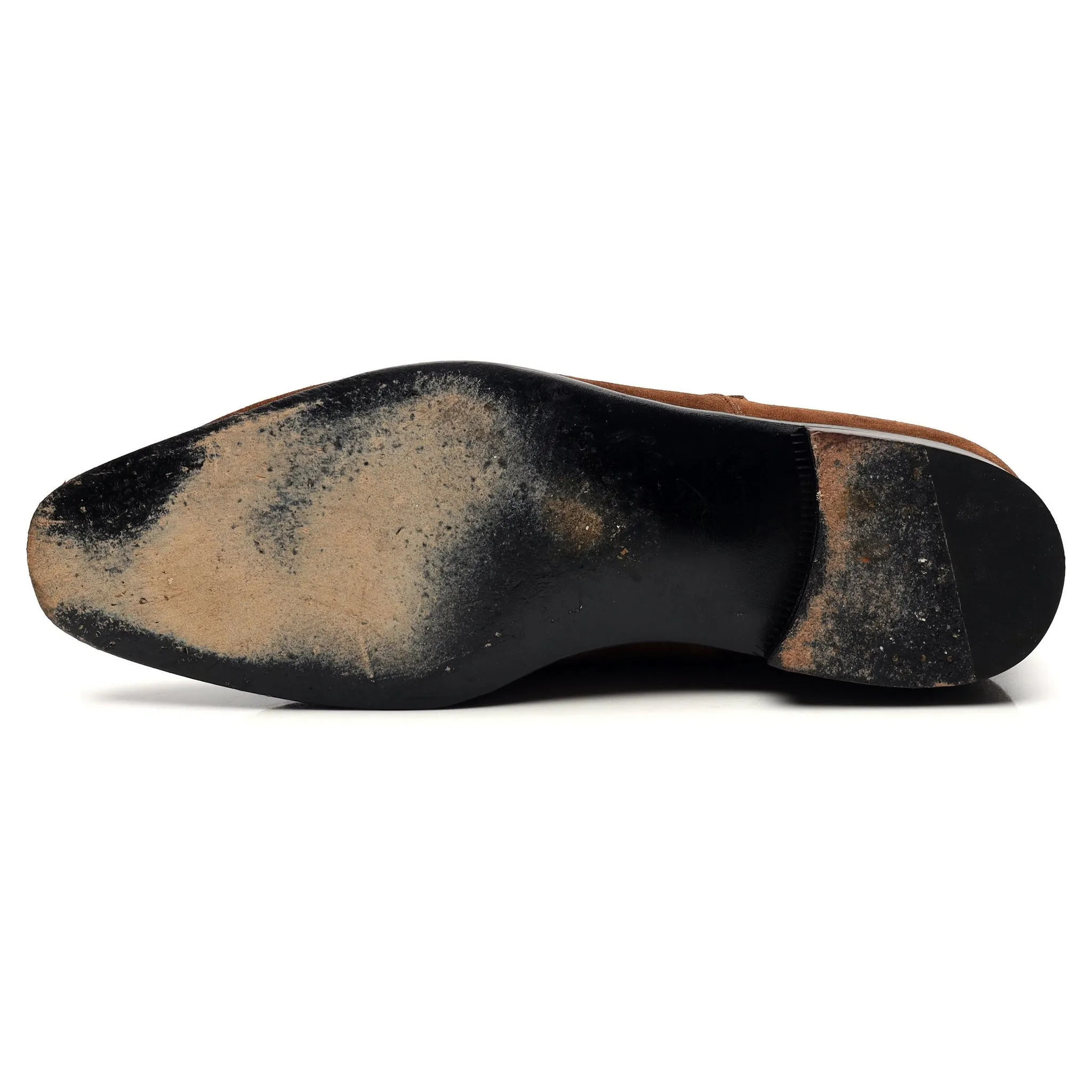 'Montlake' Brown Suede Double Monk Strap UK 10.5 E