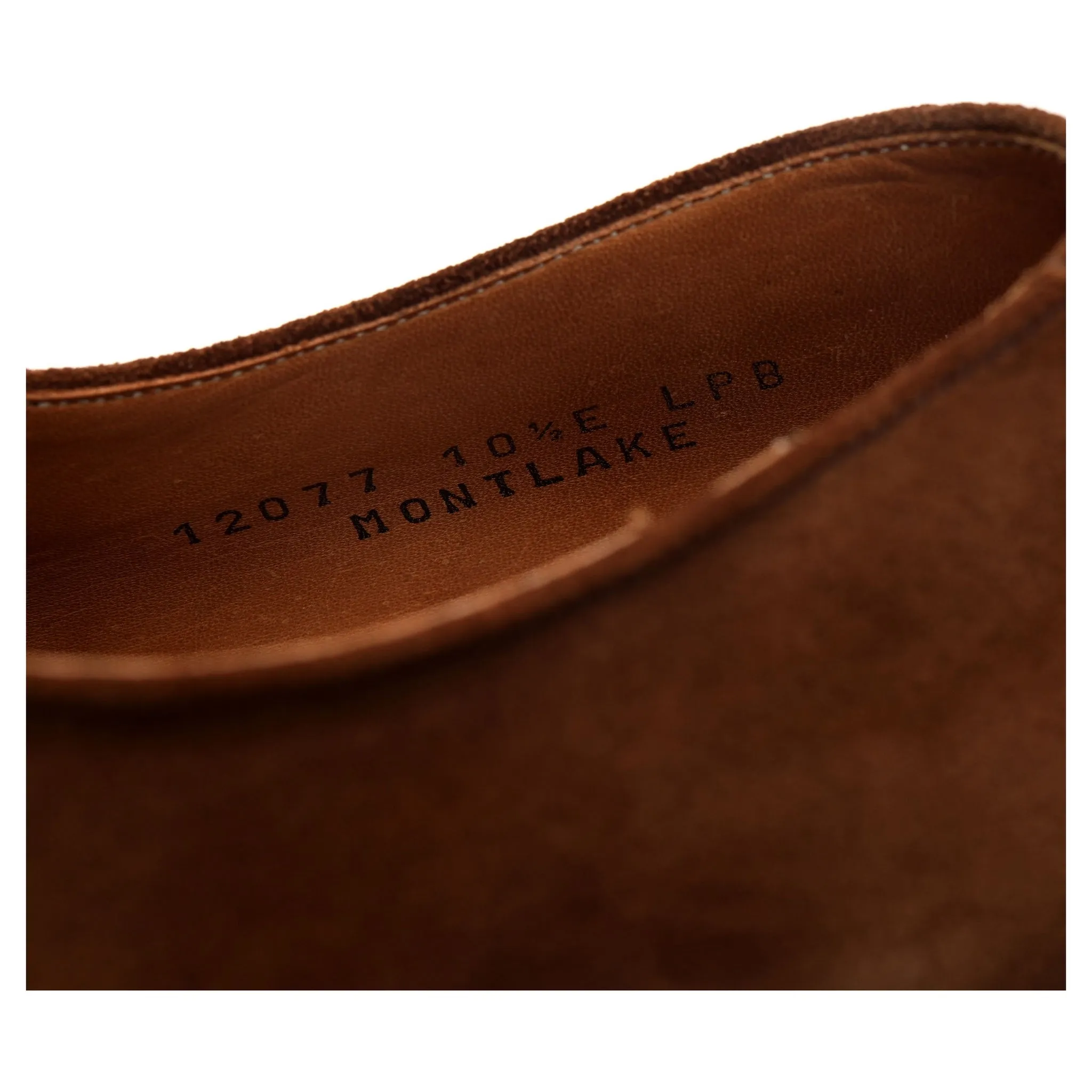 'Montlake' Brown Suede Double Monk Strap UK 10.5 E