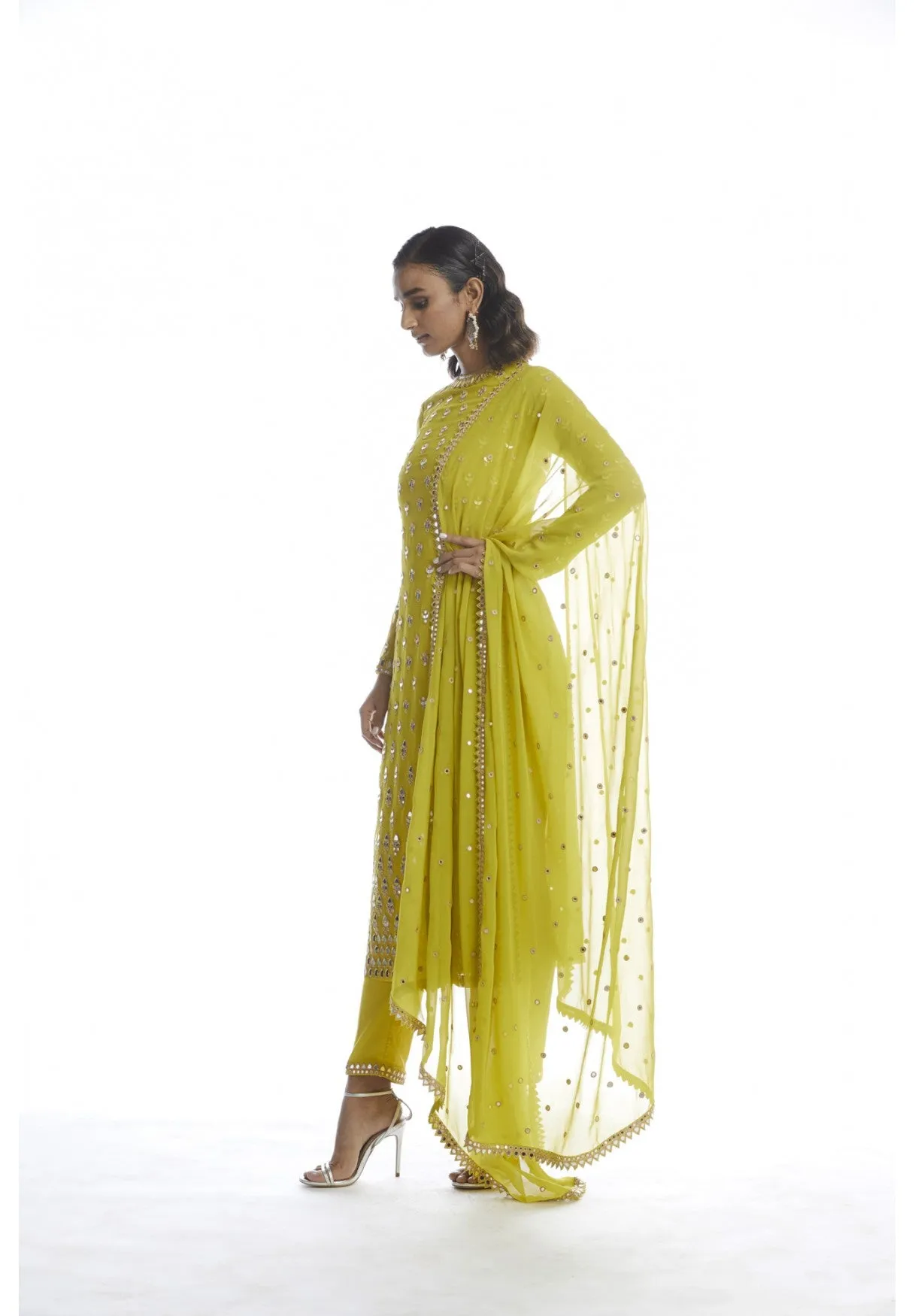 Moss Green Kurta Pant Set