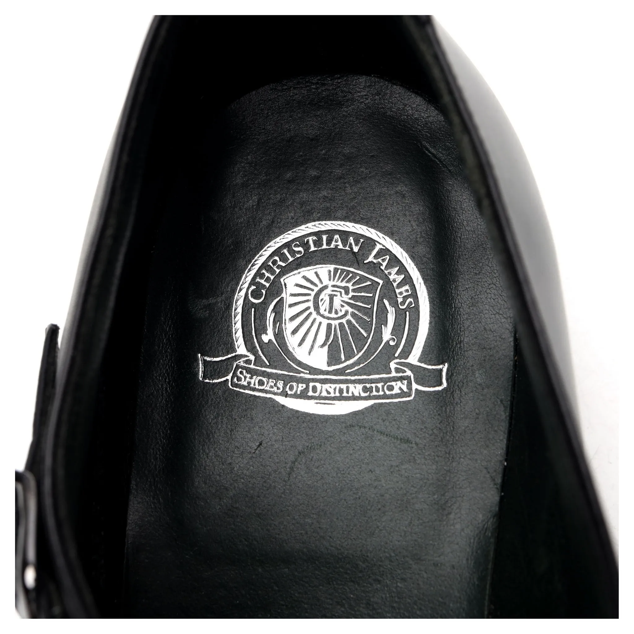 'Moulton' Black Leather Monk Strap UK 11 F
