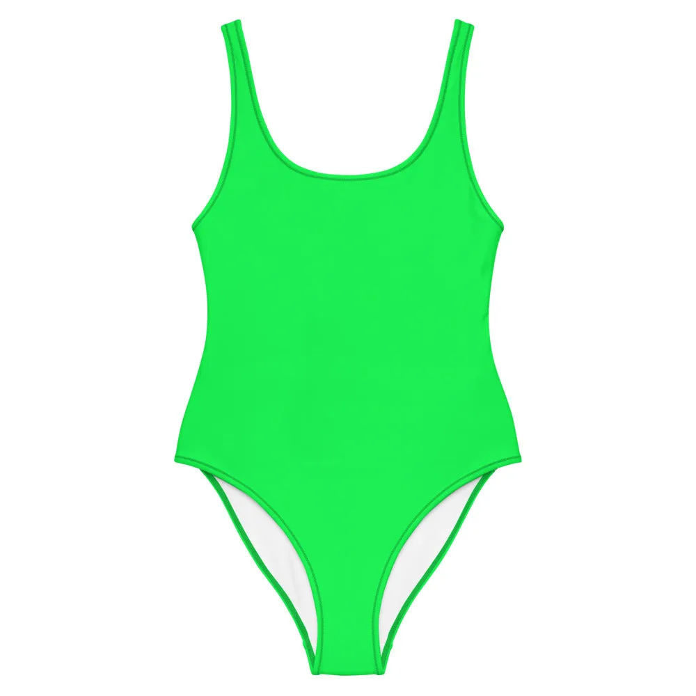 Neon Green One Piece Swimsuit