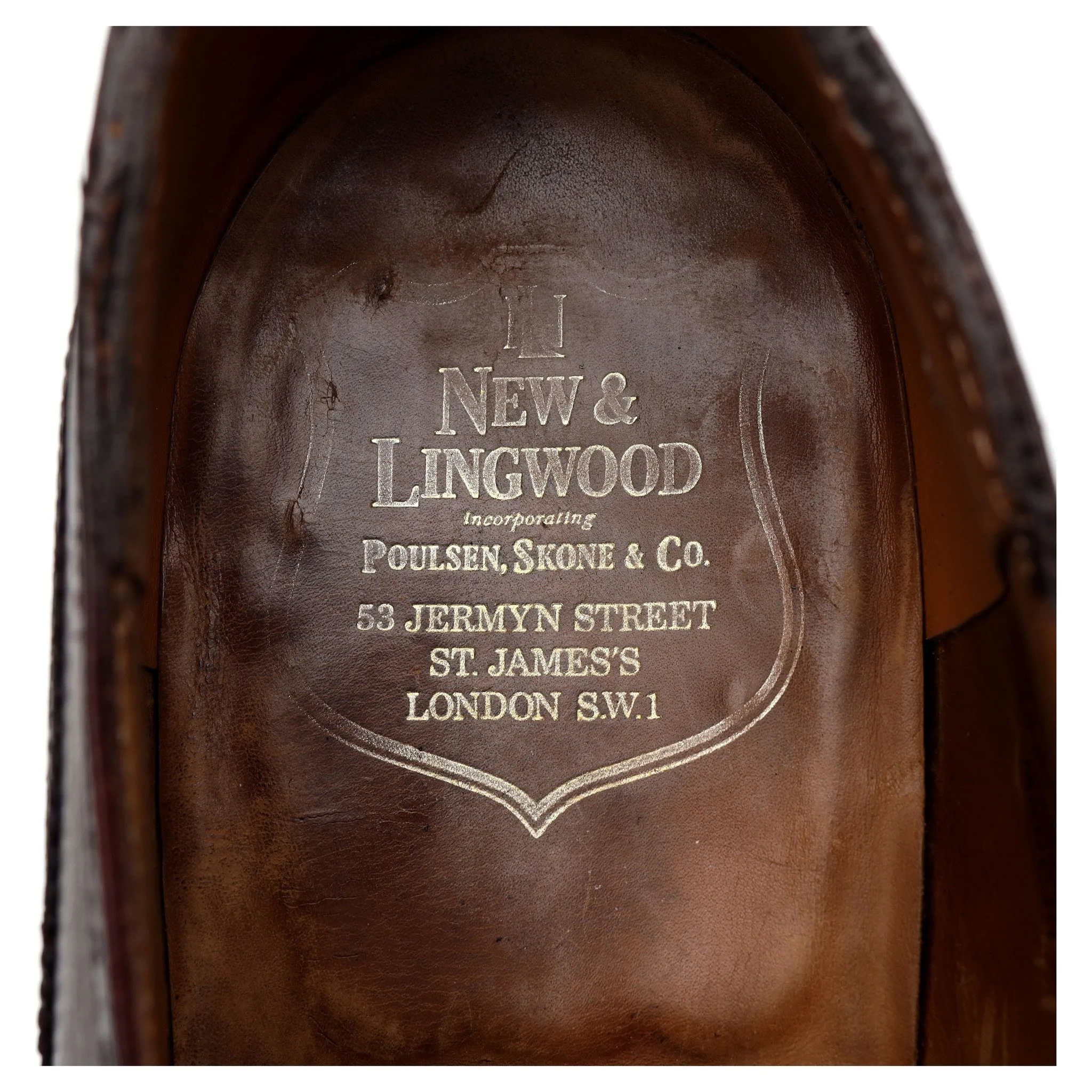 New & Lingwood Burgundy Leather Monk Strap UK 10.5 E