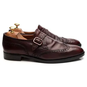 New & Lingwood Burgundy Leather Monk Strap UK 10.5 E