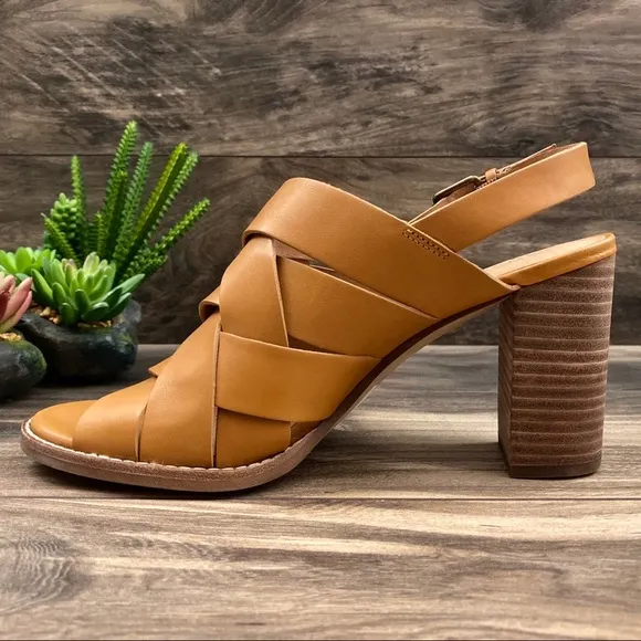NEW Madewell Cindy Woven Stacked Heel Sandal 9M
