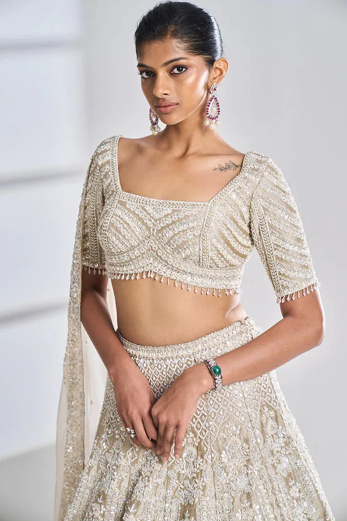 Nude Pearl Lehenga Set