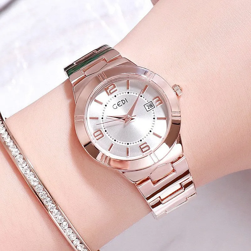 Numberal Scale With Calendar Women's Watch