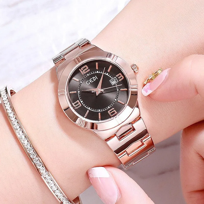 Numberal Scale With Calendar Women's Watch