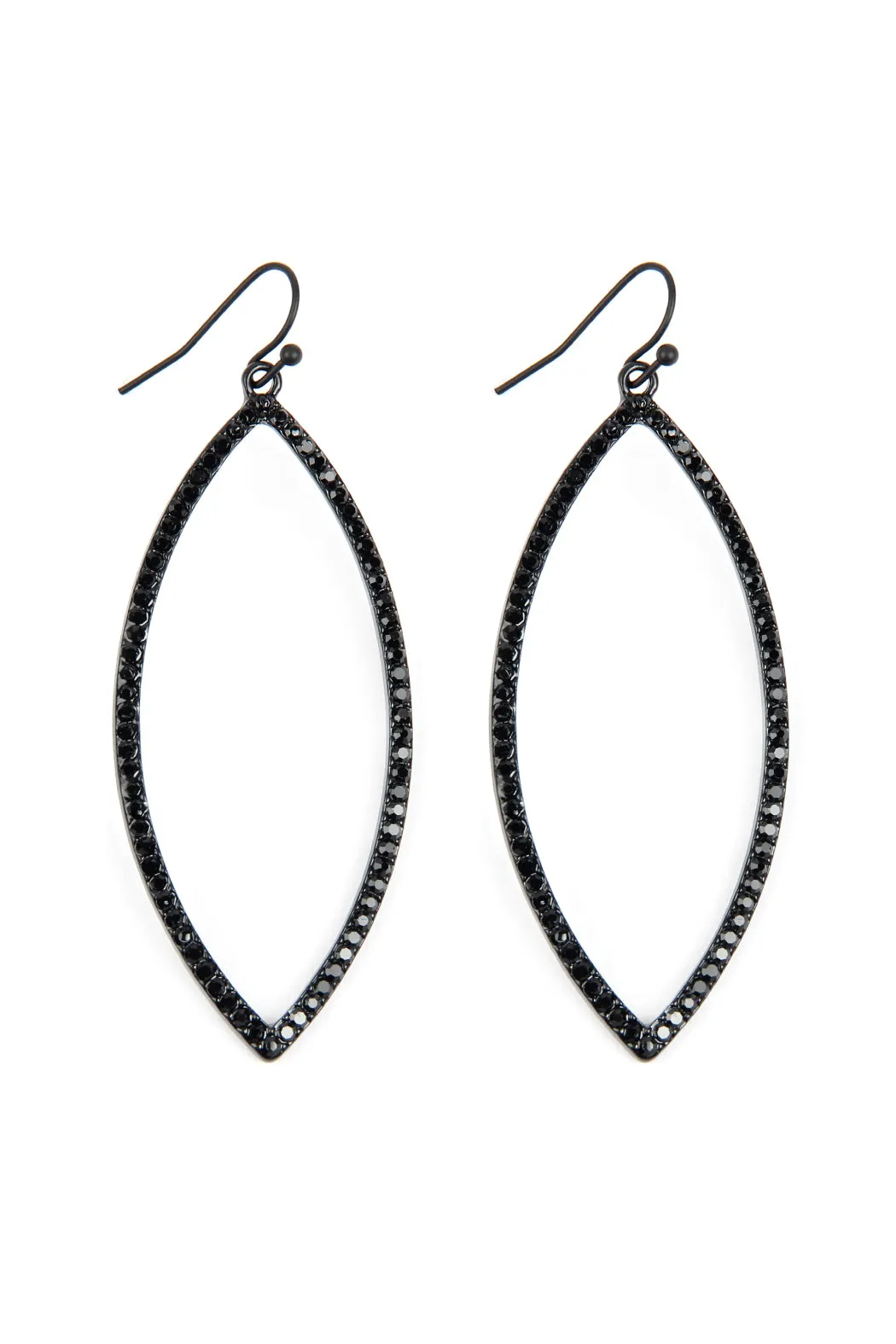 OPEN MARQUISE RHINESTONE EARRINGS