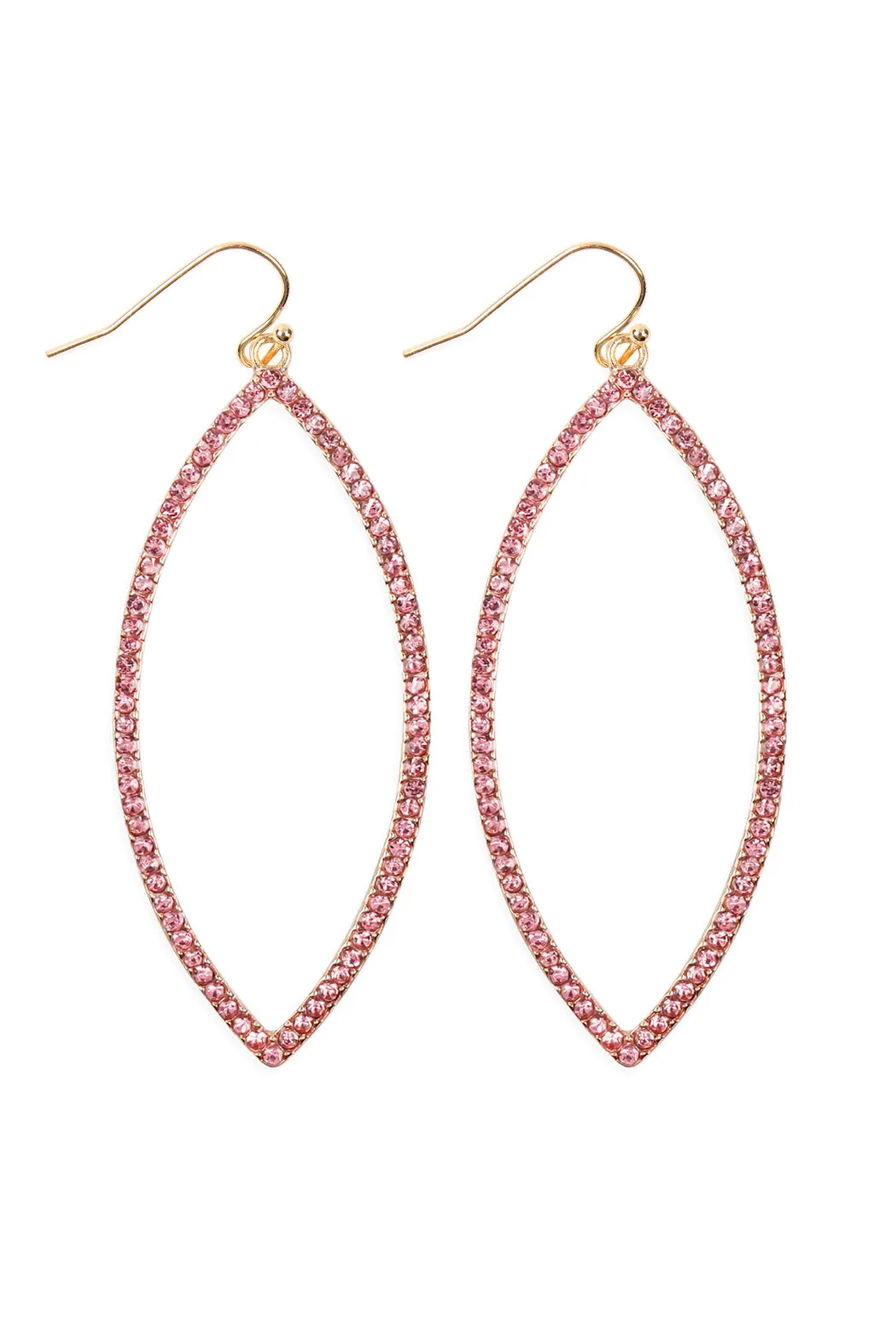 OPEN MARQUISE RHINESTONE EARRINGS