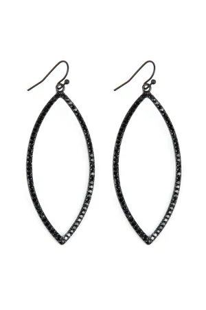 OPEN MARQUISE RHINESTONE EARRINGS