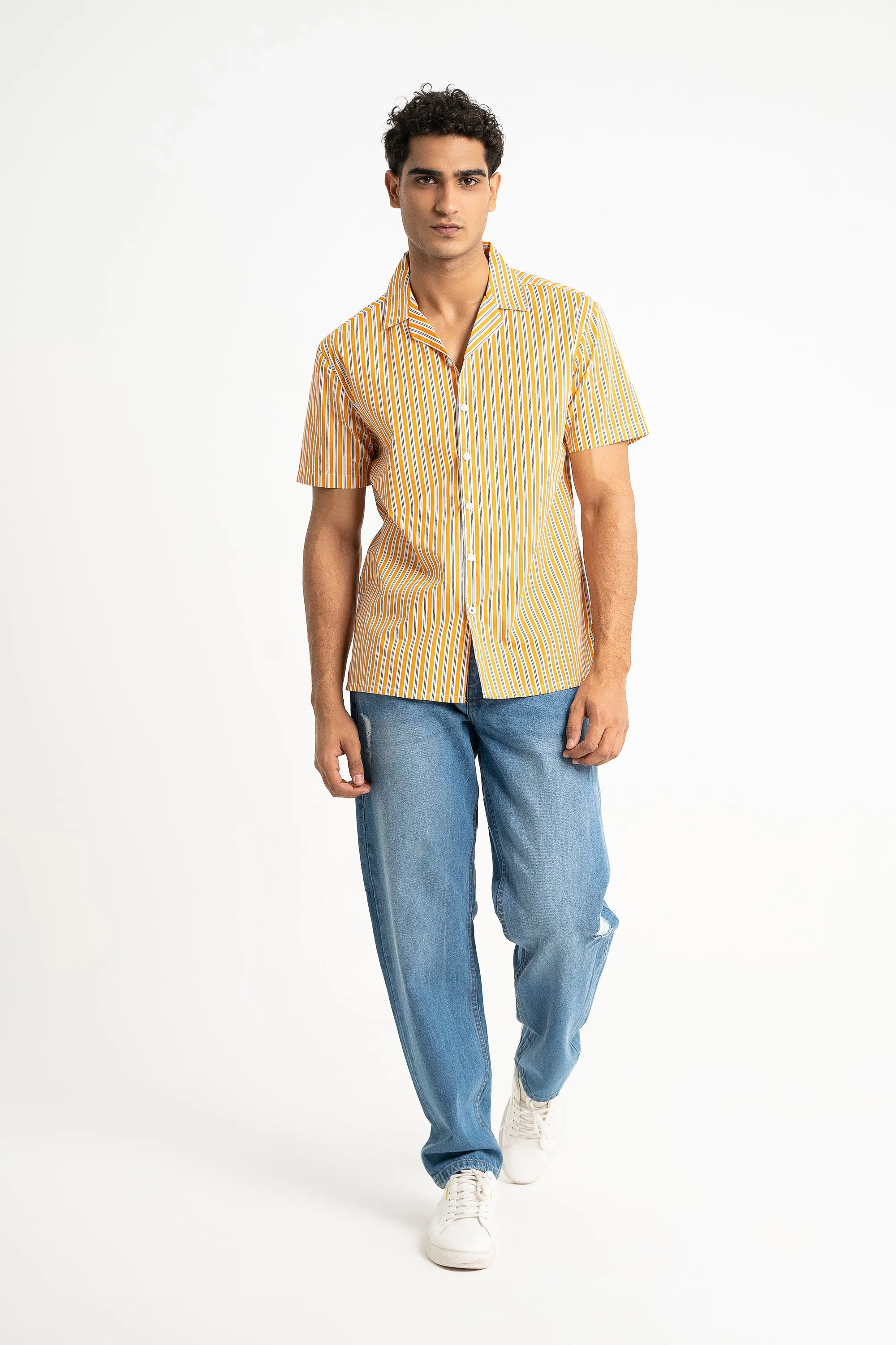 Orange Digital Printed Shirt