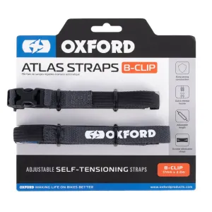 Oxford Atlas B-Clip Straps Asphalt (17mm x 2.0m) (Pair)