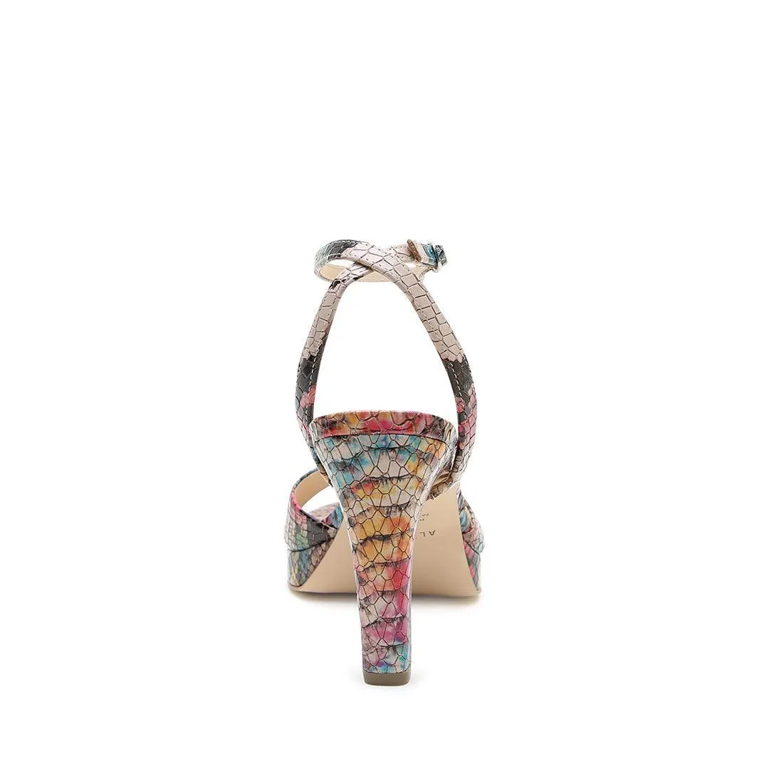 Painted Snake Lo Platform   Marilyn Strap