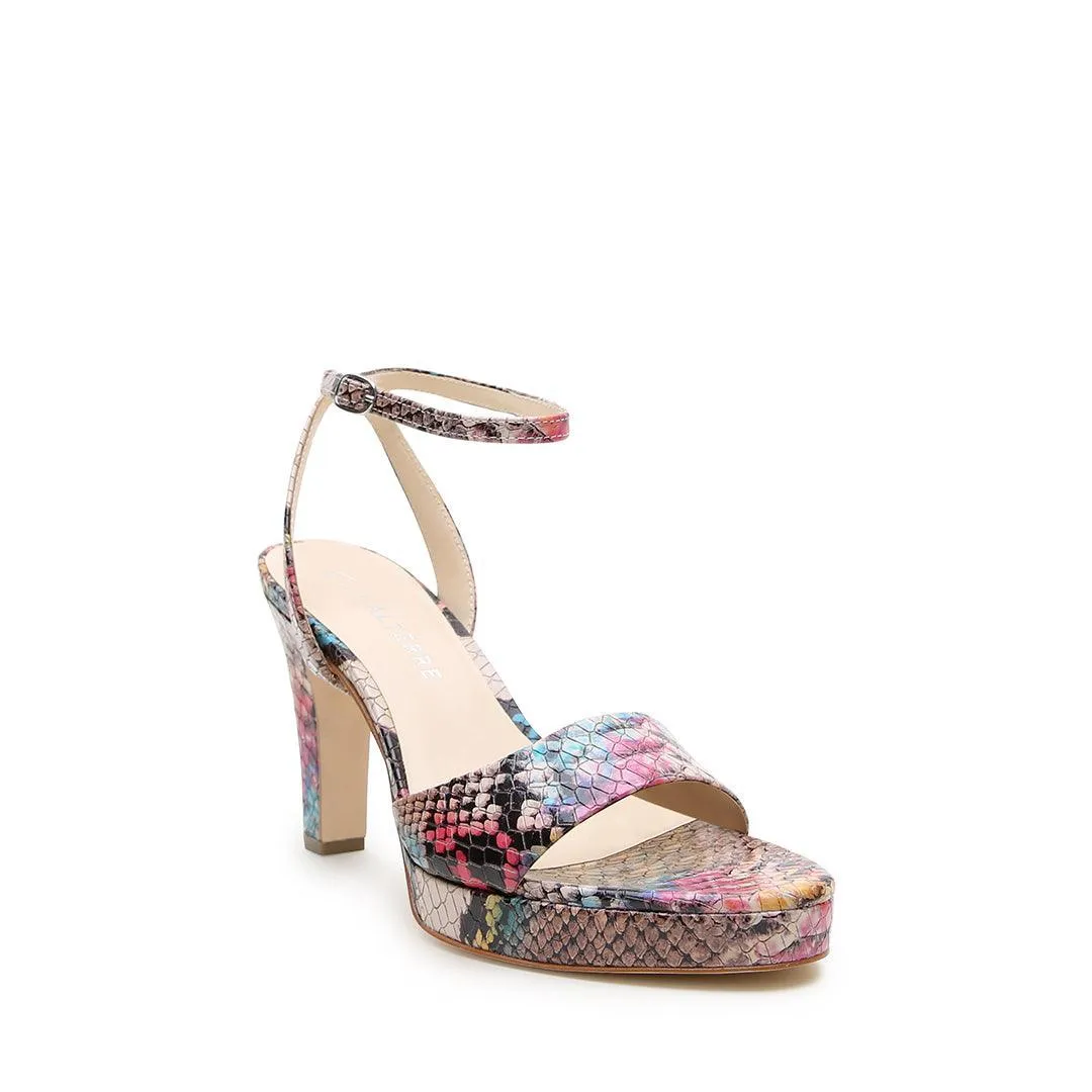 Painted Snake Lo Platform   Marilyn Strap