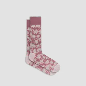 Palm Tree Mid-Calf Socks