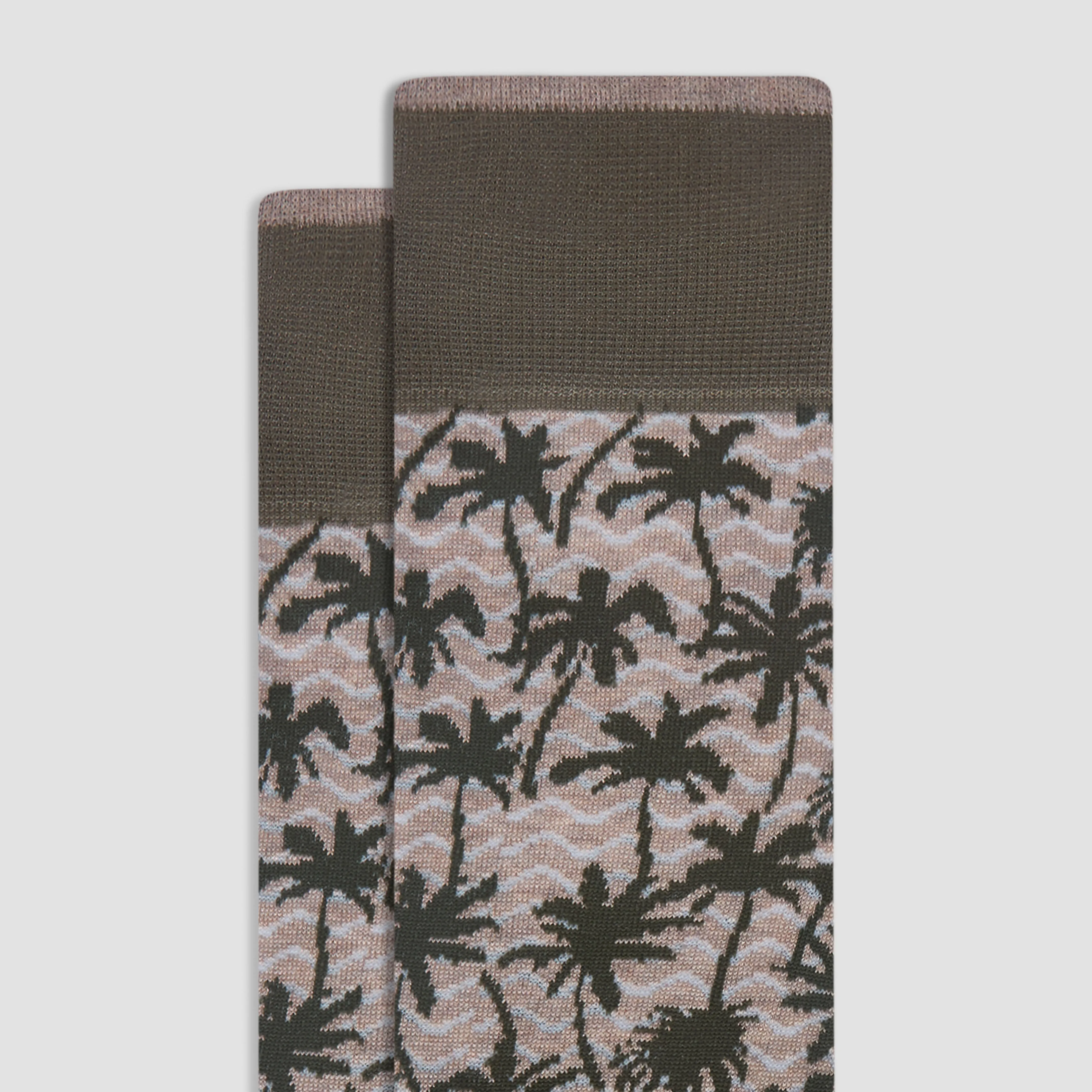 Palm Tree Mid-Calf Socks