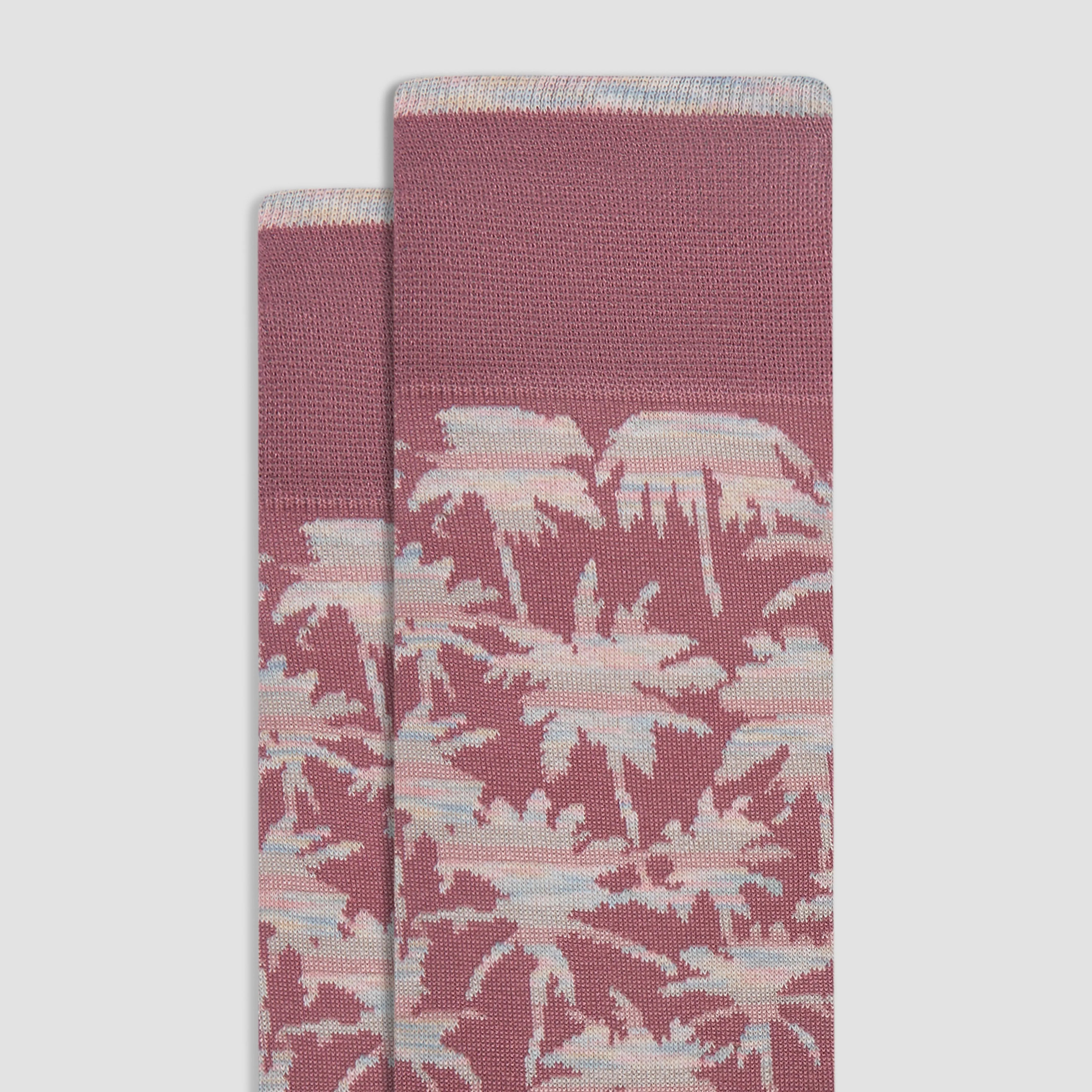 Palm Tree Mid-Calf Socks