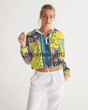 Papillons Women's Cropped Windbreaker