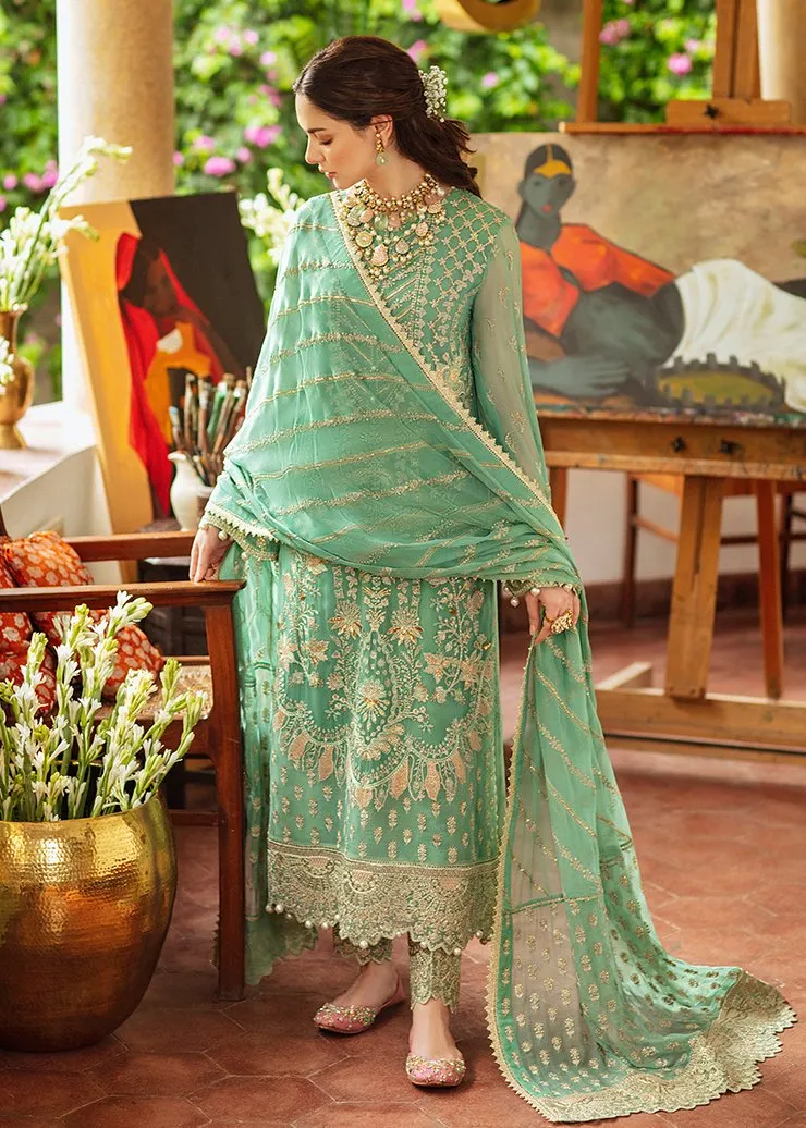 Party Wear Salwar Kameez in Sea Green Shade #PF119