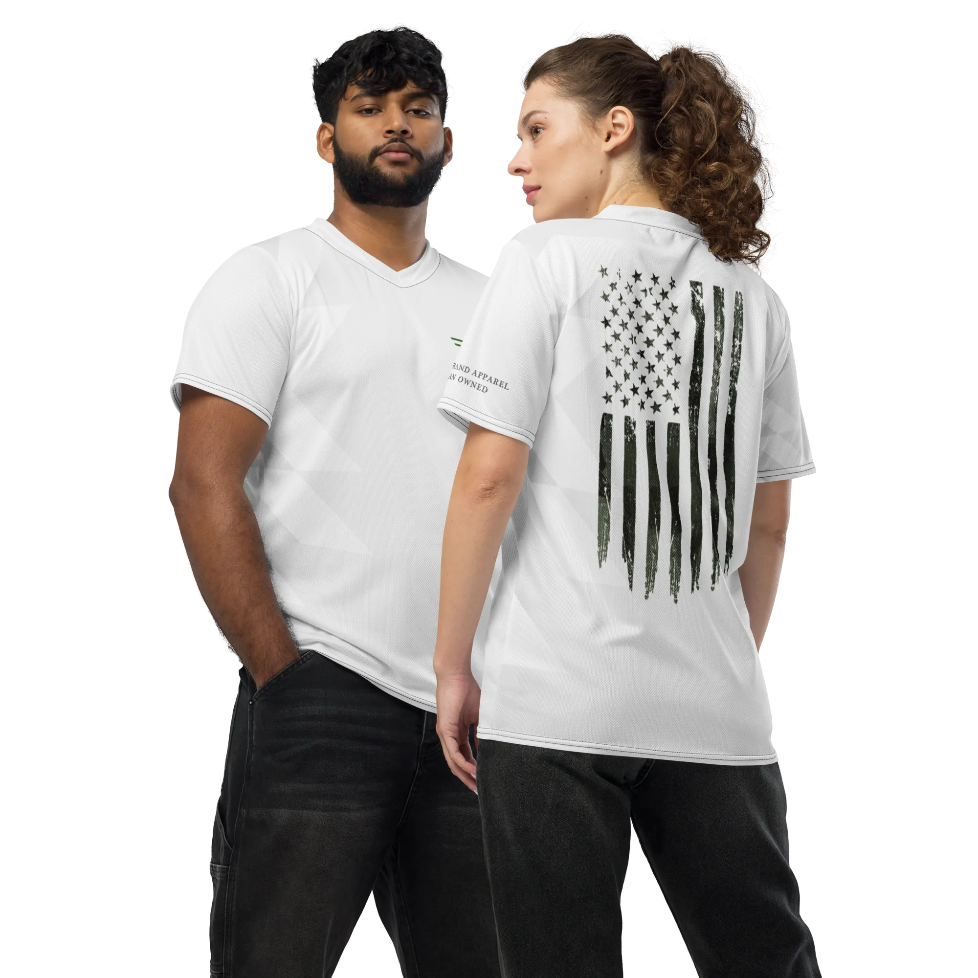 Patriot Camo Flag Recycled unisex sports jersey