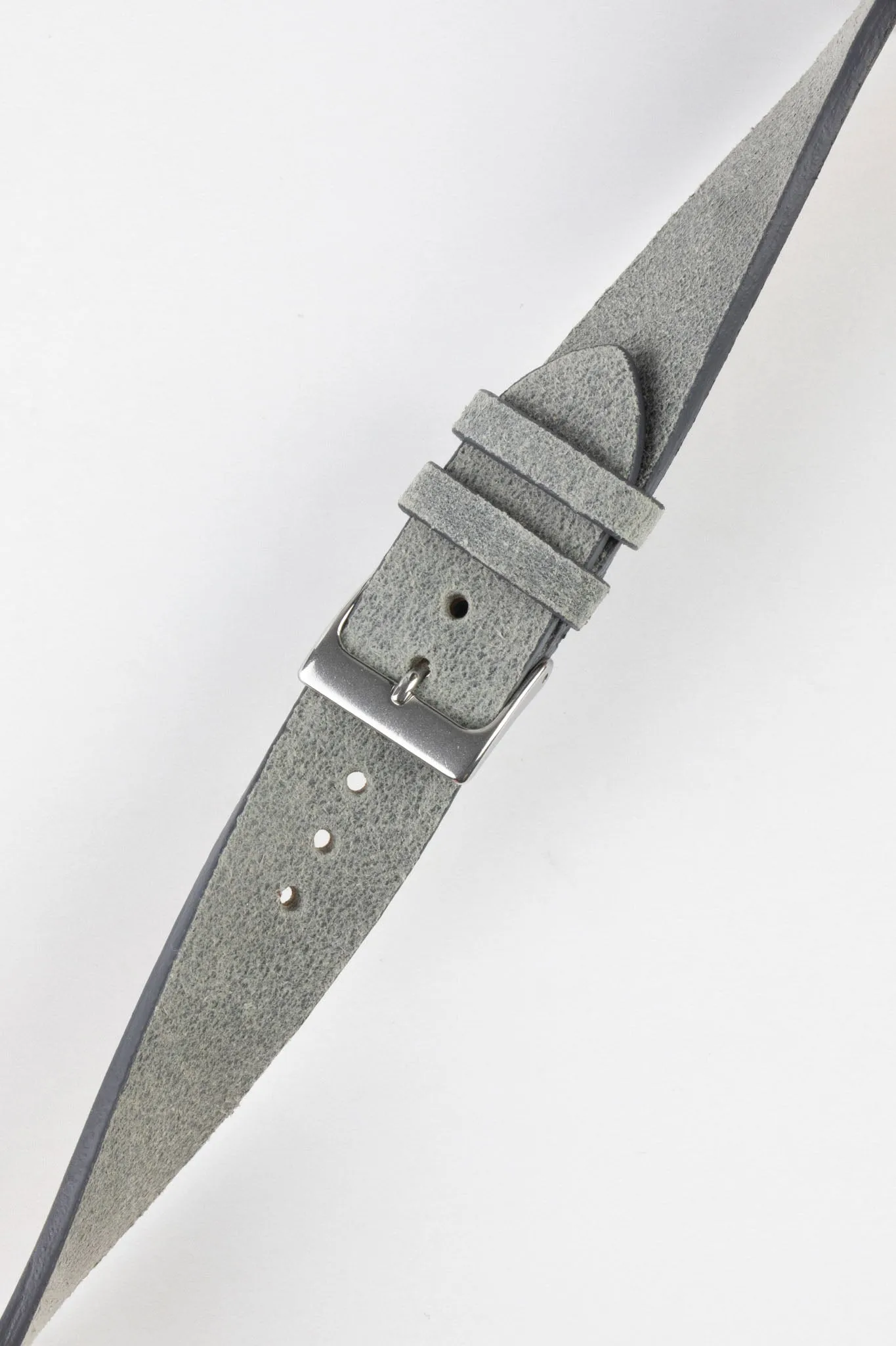 Pebro BARBOUR Waxed Calfskin Leather Watch Strap in GREY