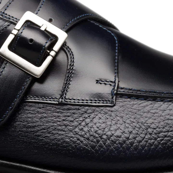 Pego Monk Strap  Blue By Mezlan Made In Spain Brand