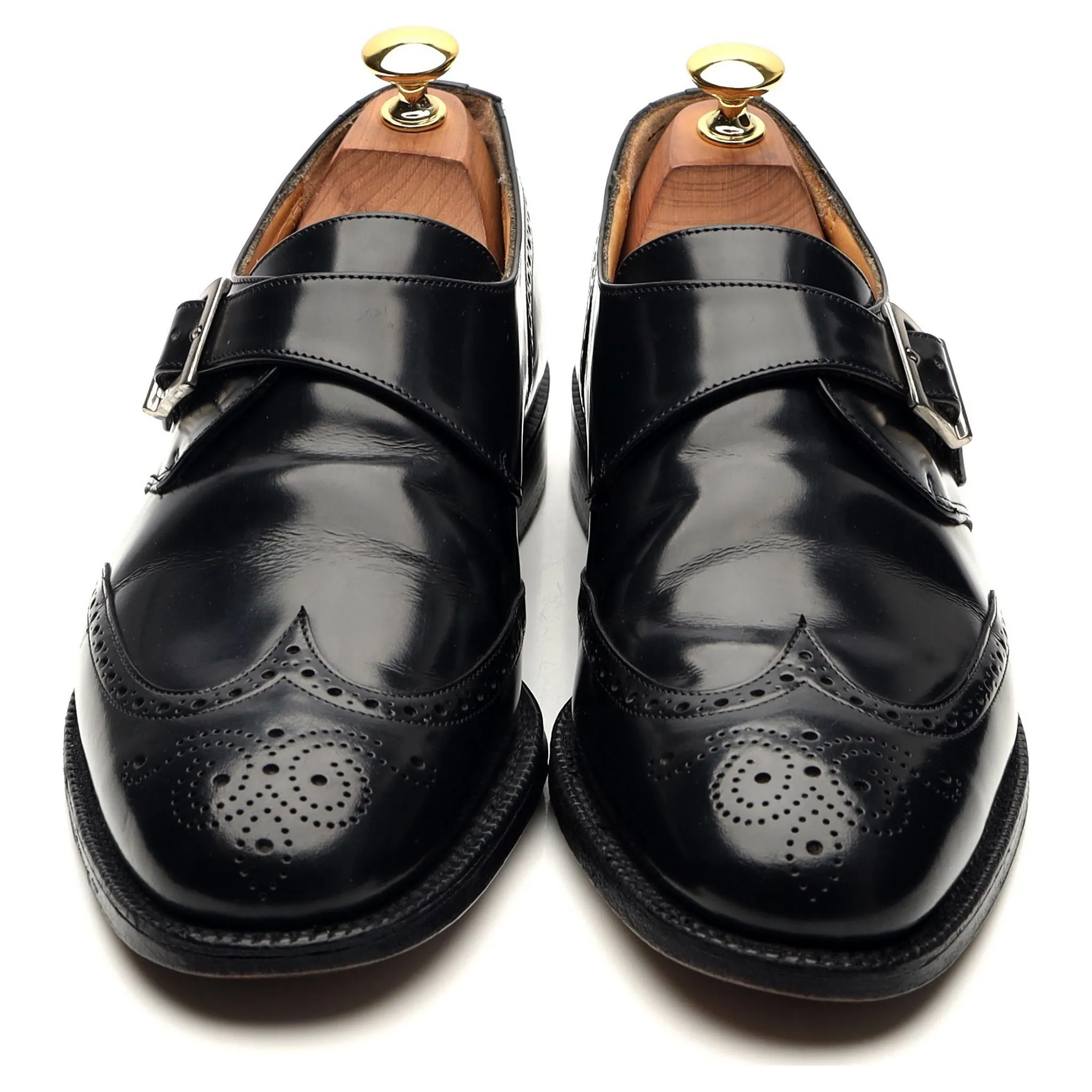 'Piccadilly' Black Leather Monk Strap UK 6.5 G