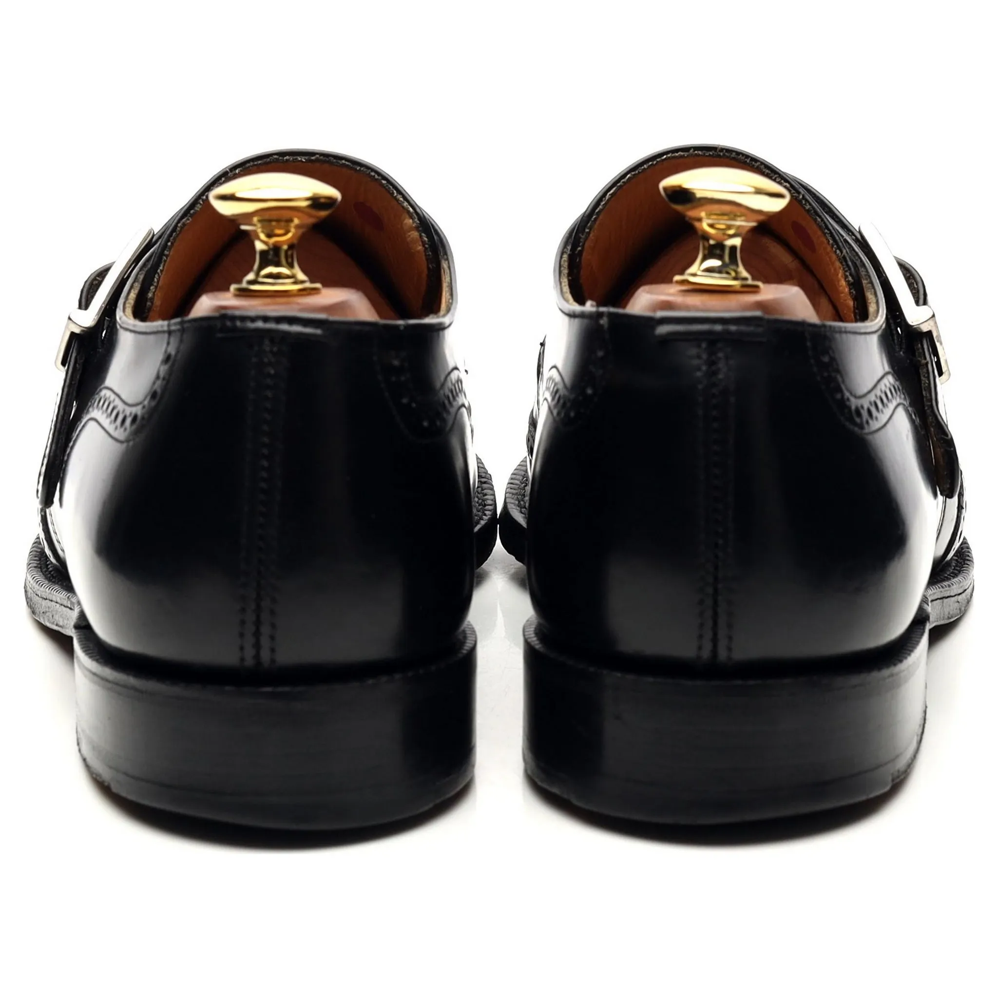 'Piccadilly' Black Leather Monk Strap UK 6.5 G