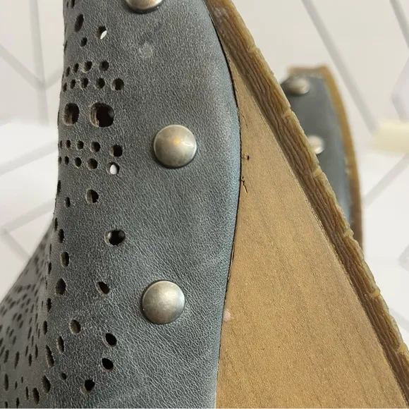 Pikolinos | Benissa Slingback Perforates Leather Peep Toe Wedge Size 41