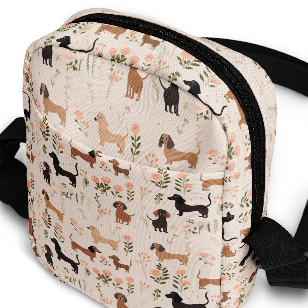 Pink Dachshund Crossbody Bag