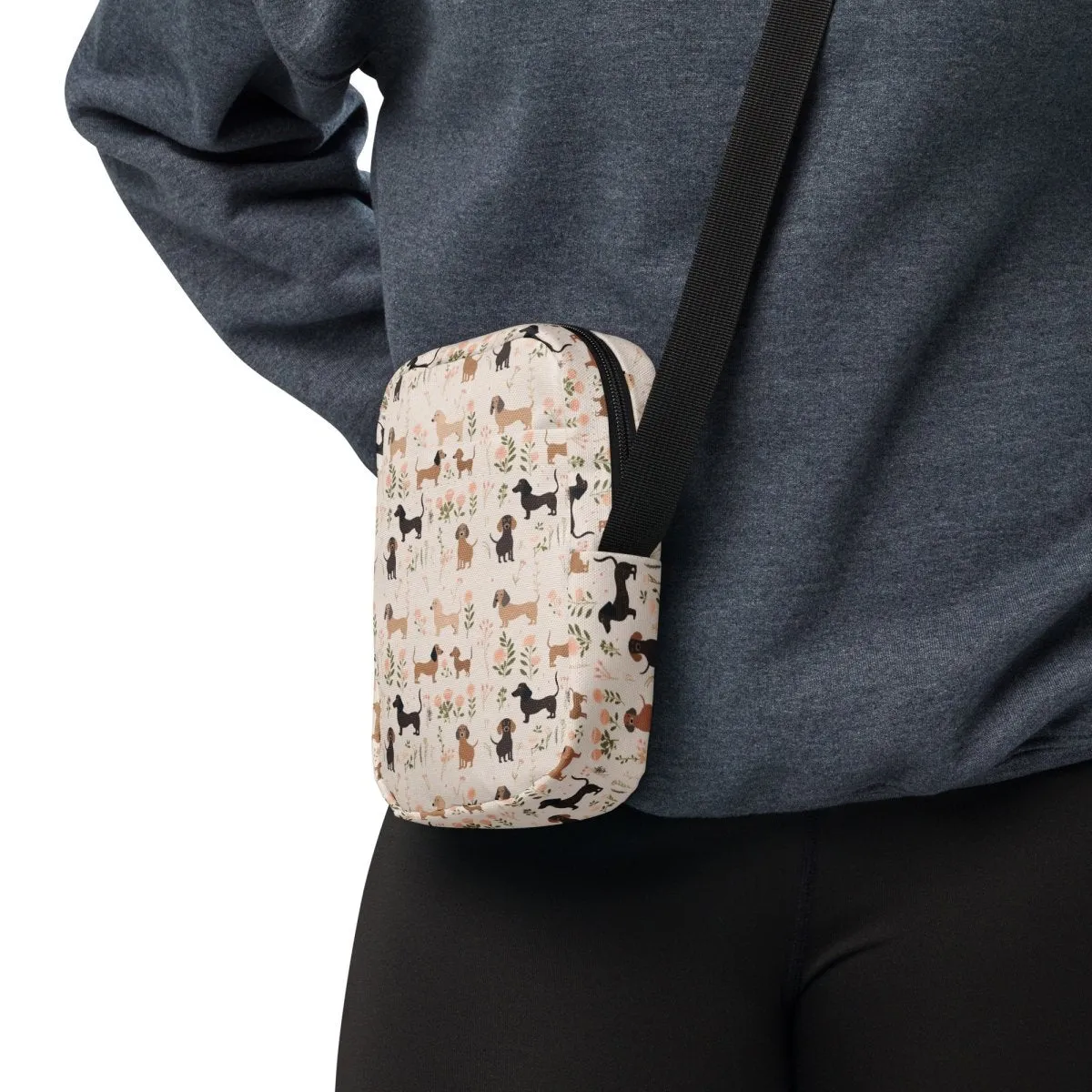 Pink Dachshund Crossbody Bag