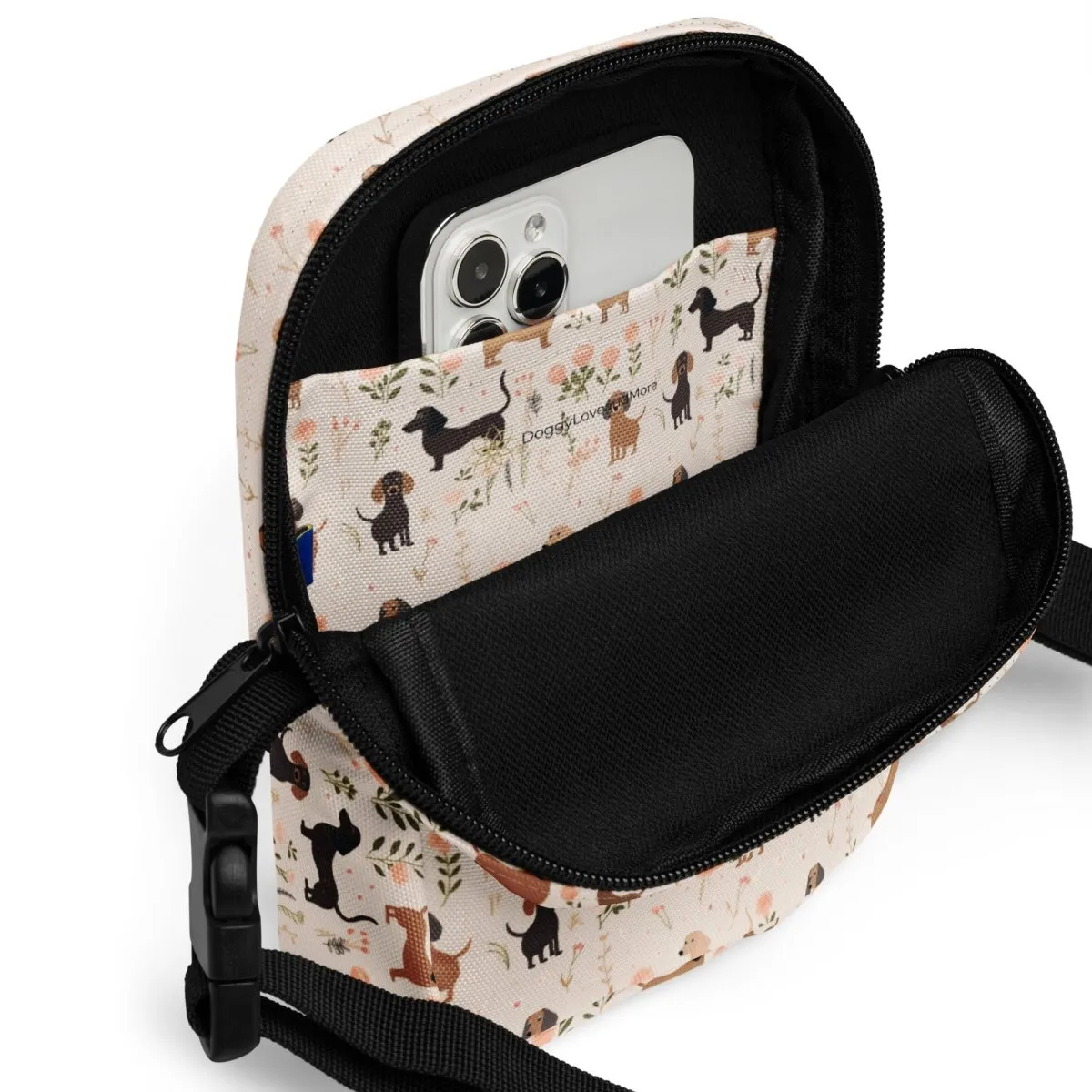 Pink Dachshund Crossbody Bag