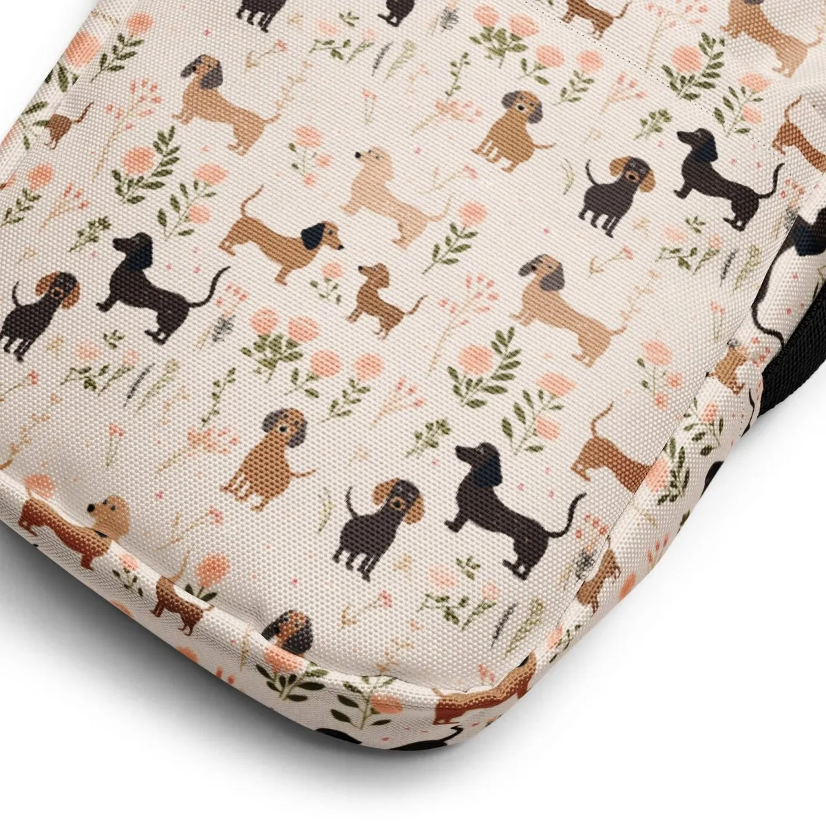 Pink Dachshund Crossbody Bag