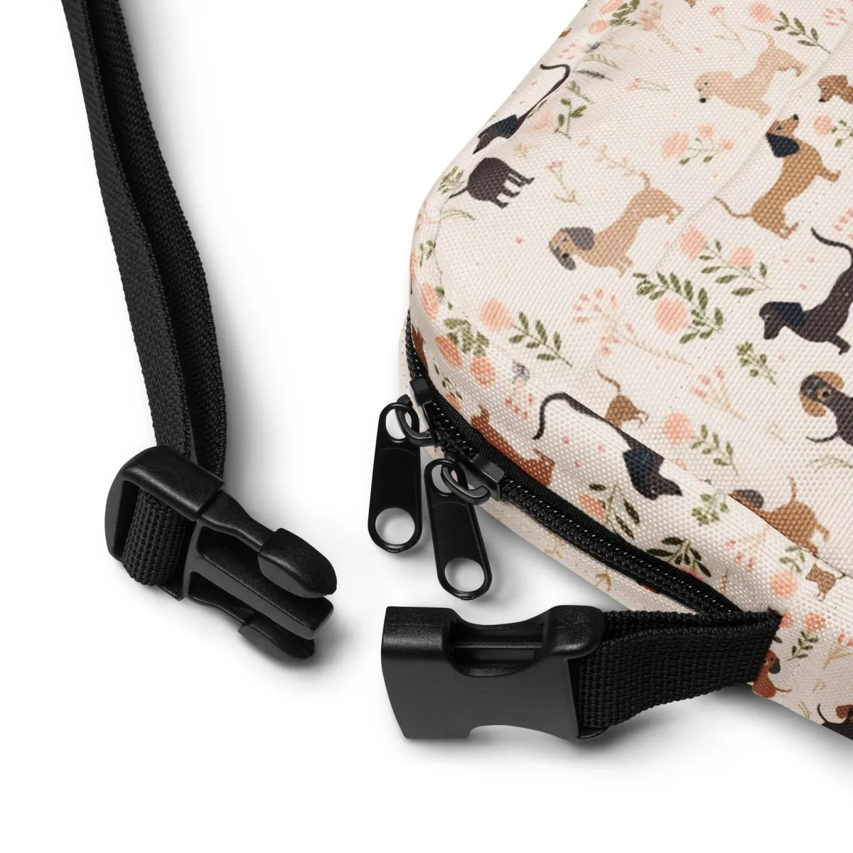 Pink Dachshund Crossbody Bag